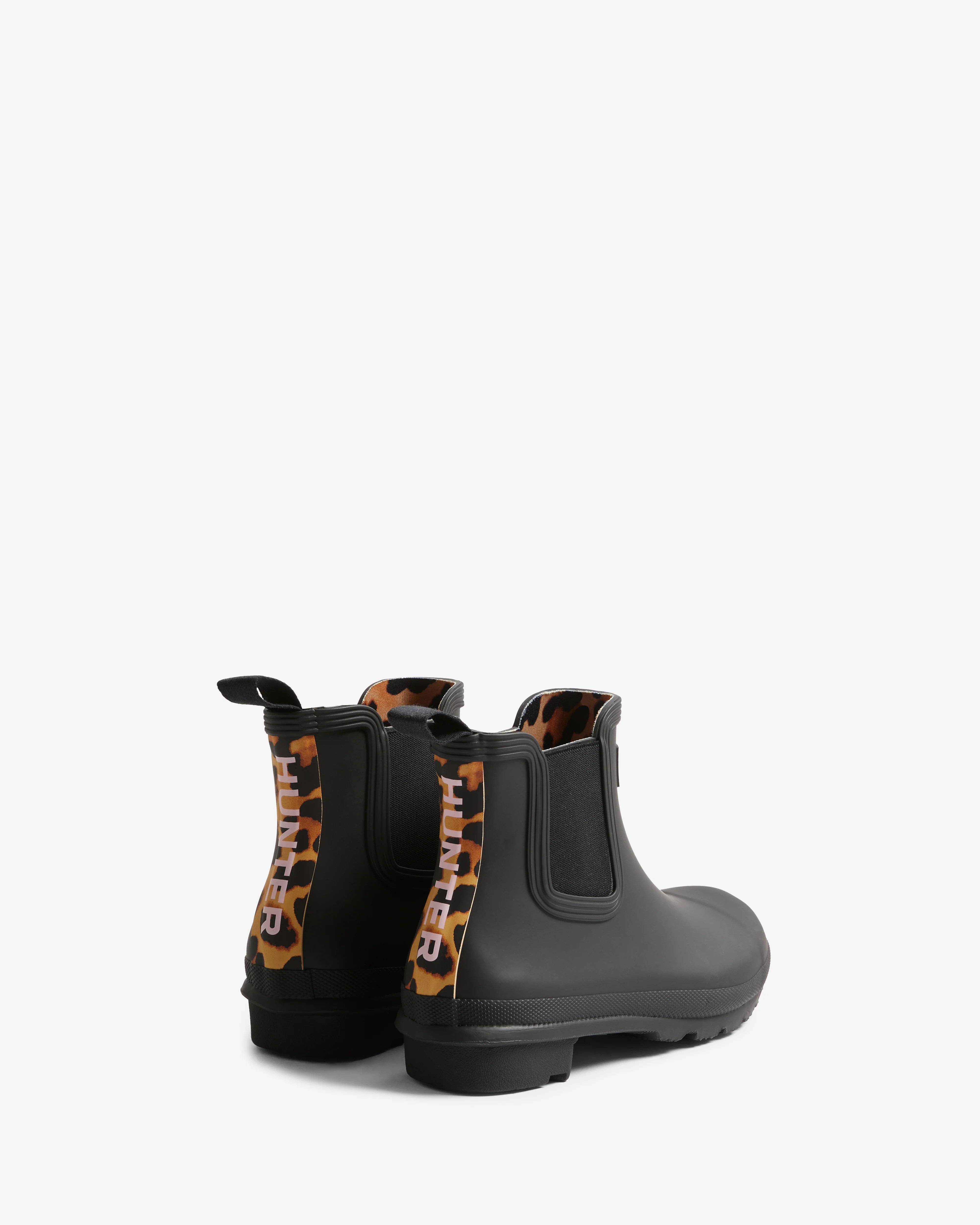 Women's Original Chelsea Leopard Backstrap Boot Black - Image 4